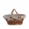 Weidenkörbe mit Stoffeinlage - Ausführung hellbraun-natur Weidenkörbe mit Stoffeinlage - Ausführung hellbraun-natur
