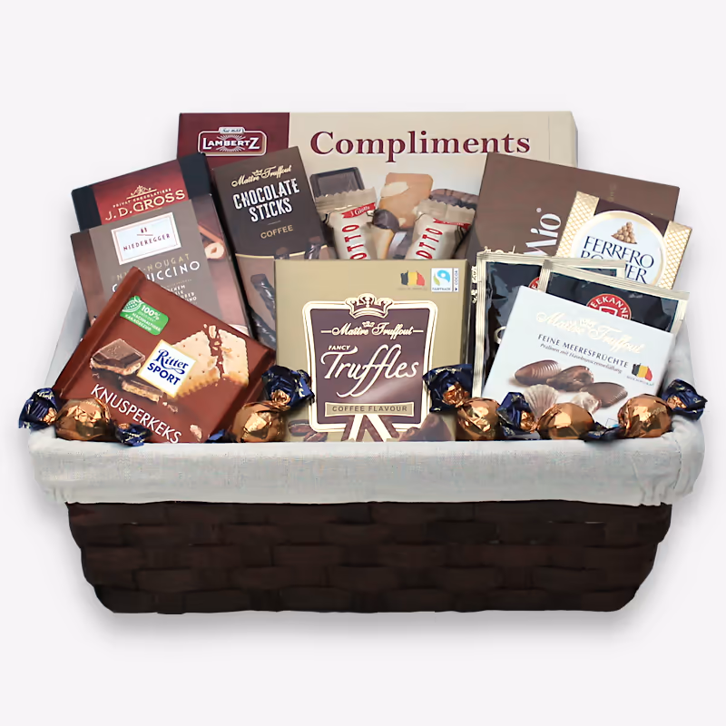 Präsentkorb mit Süßigkeiten