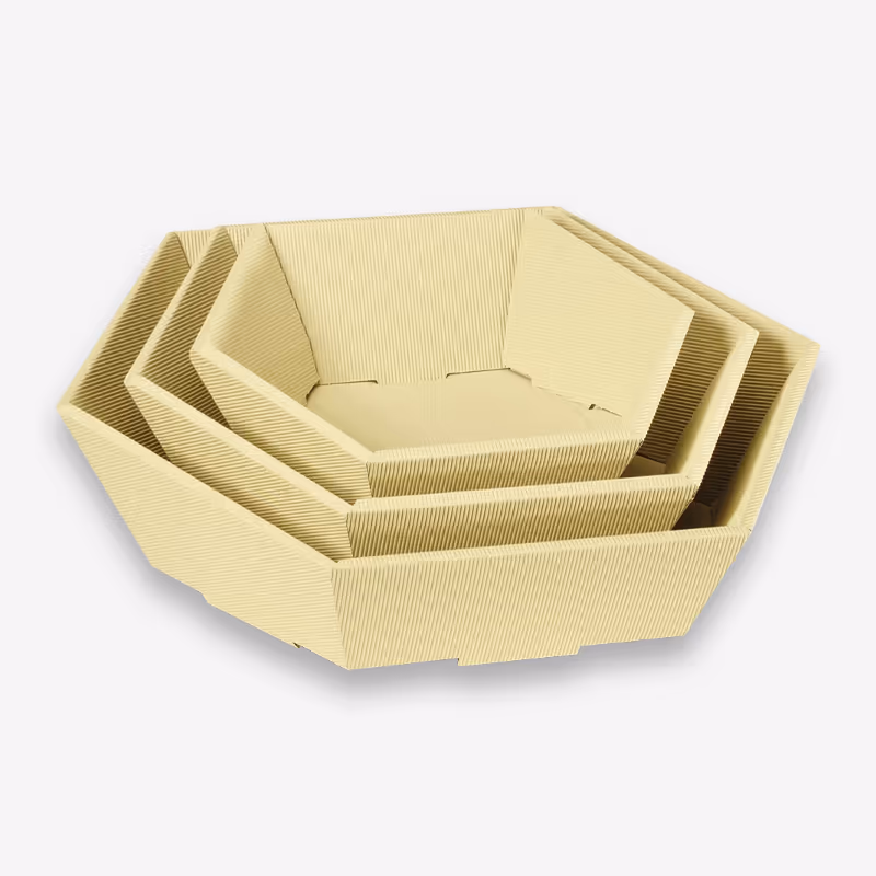 Geschenkkarton Wellpappe - (offene Welle)