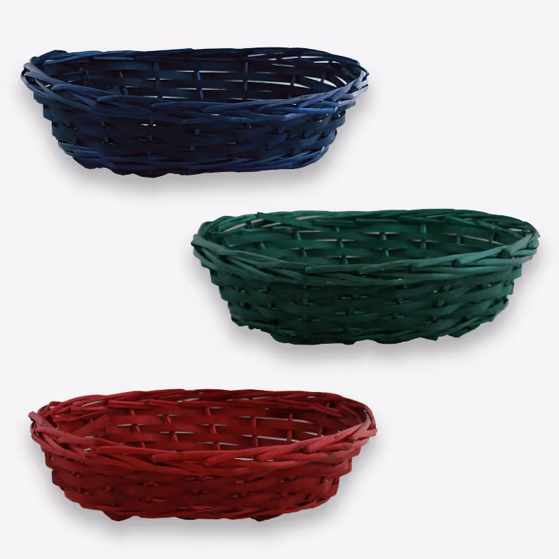 Geschenkkorb oval - mit Holzwolle