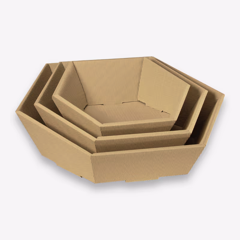 Präsentkorb aus Wellpappe Präsentkorb aus Wellpappe