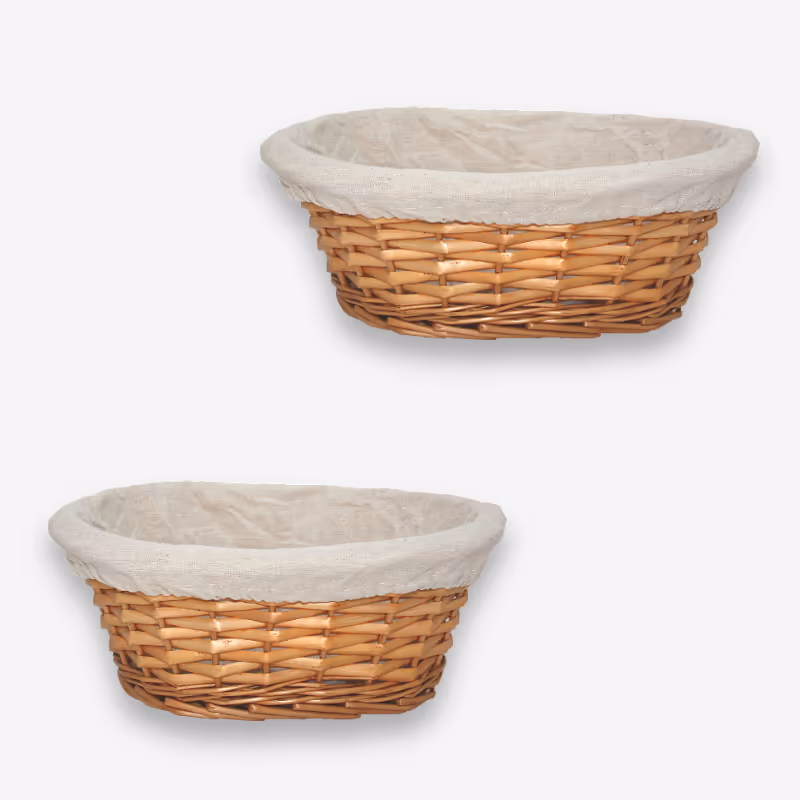 Weidenkorb mit Stoffeinlage