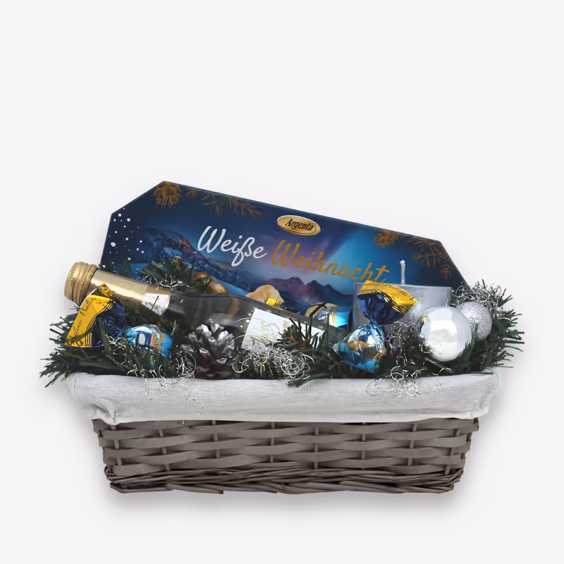 dekorativer Weihnachtskorb