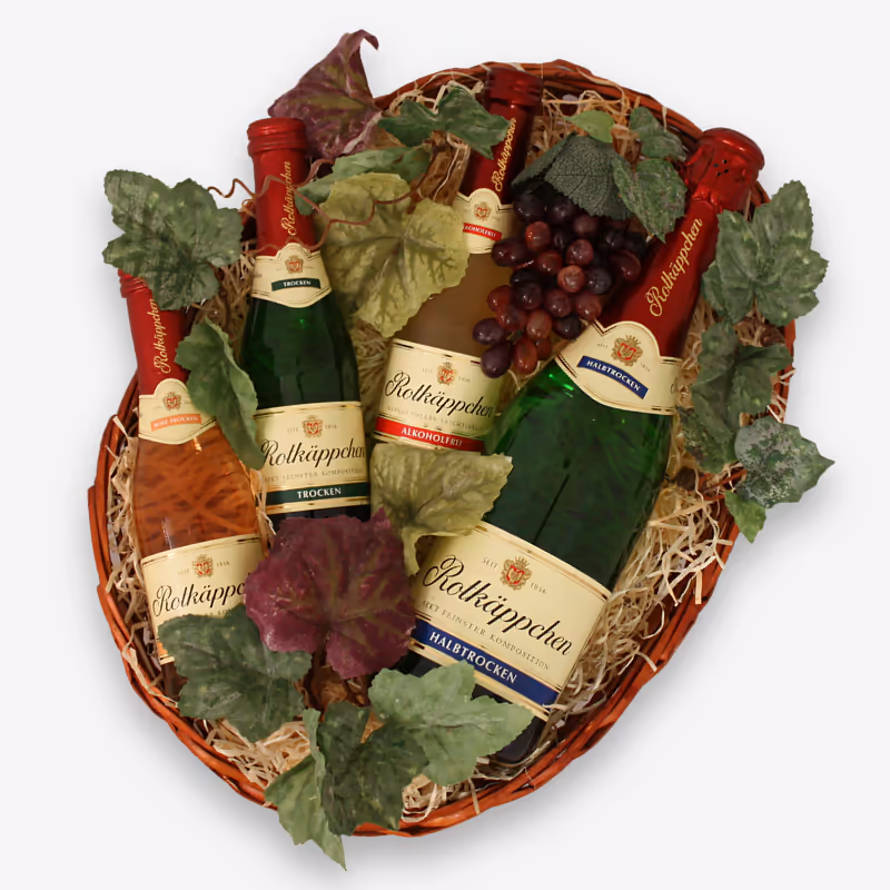 günstiger Geschenkkorb mit Sekt