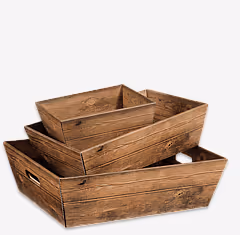 Geschenkkarton Holzoptik