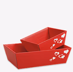 Geschenkkarton mit Herzen