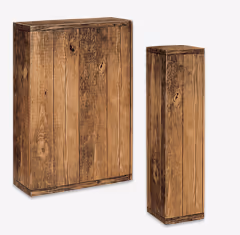 Karton in Holzoptik