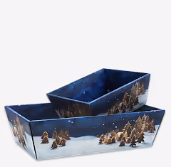 Karton mit Weihnachtsmotiv