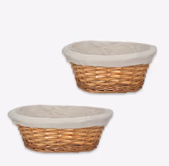 Weidenkorb mit Stoffeinlage