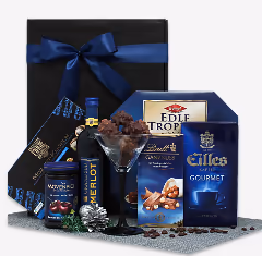 Weinachtspräsent mit Kaffee